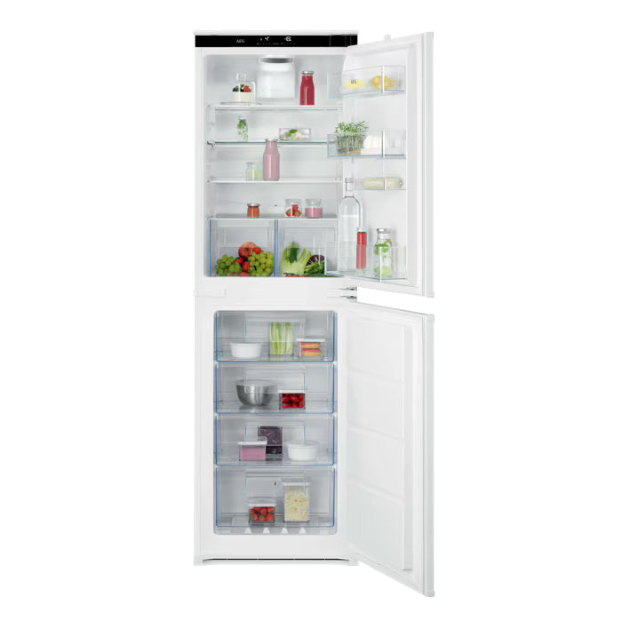 AEG 6000 TwinTech OSC6T185ES Integrated 50/50 Fridge Freezer - Sliding Hinge