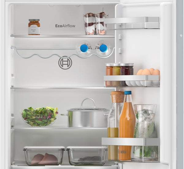 Series 4, Built-in fridge-freezer with freezer at bottom, 177.2 x 54.1 cm, sliding hinge-2