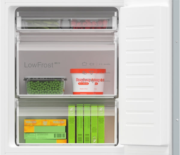 Series 4, Built-in fridge-freezer with freezer at bottom, 177.2 x 54.1 cm, sliding hinge-4