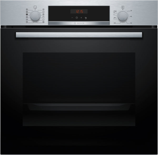 Series 4, Built-in oven with added steam function, 60 x 60 cm, Stainless steel