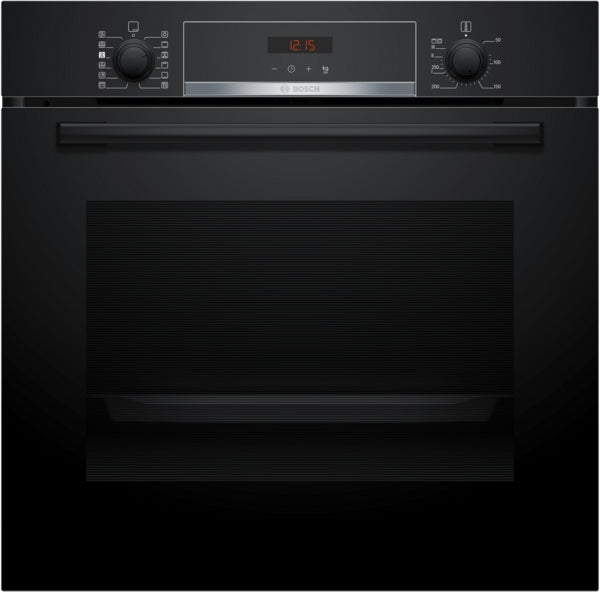 Bosch Series 4, HQA574BB3B Built-in oven with added steam function, 60 x 60 cm, Black-1