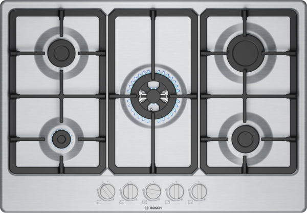 Bosch PGQ7B5K90 Series 4, Gas hob, 75 cm, Stainless steel-3