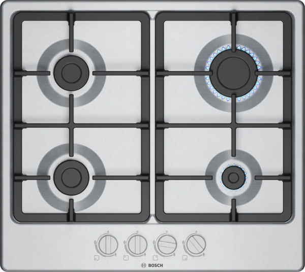 Bosch PGP6B5K90 Series 4 Gas hob, 60 cm, Stainless steel-1