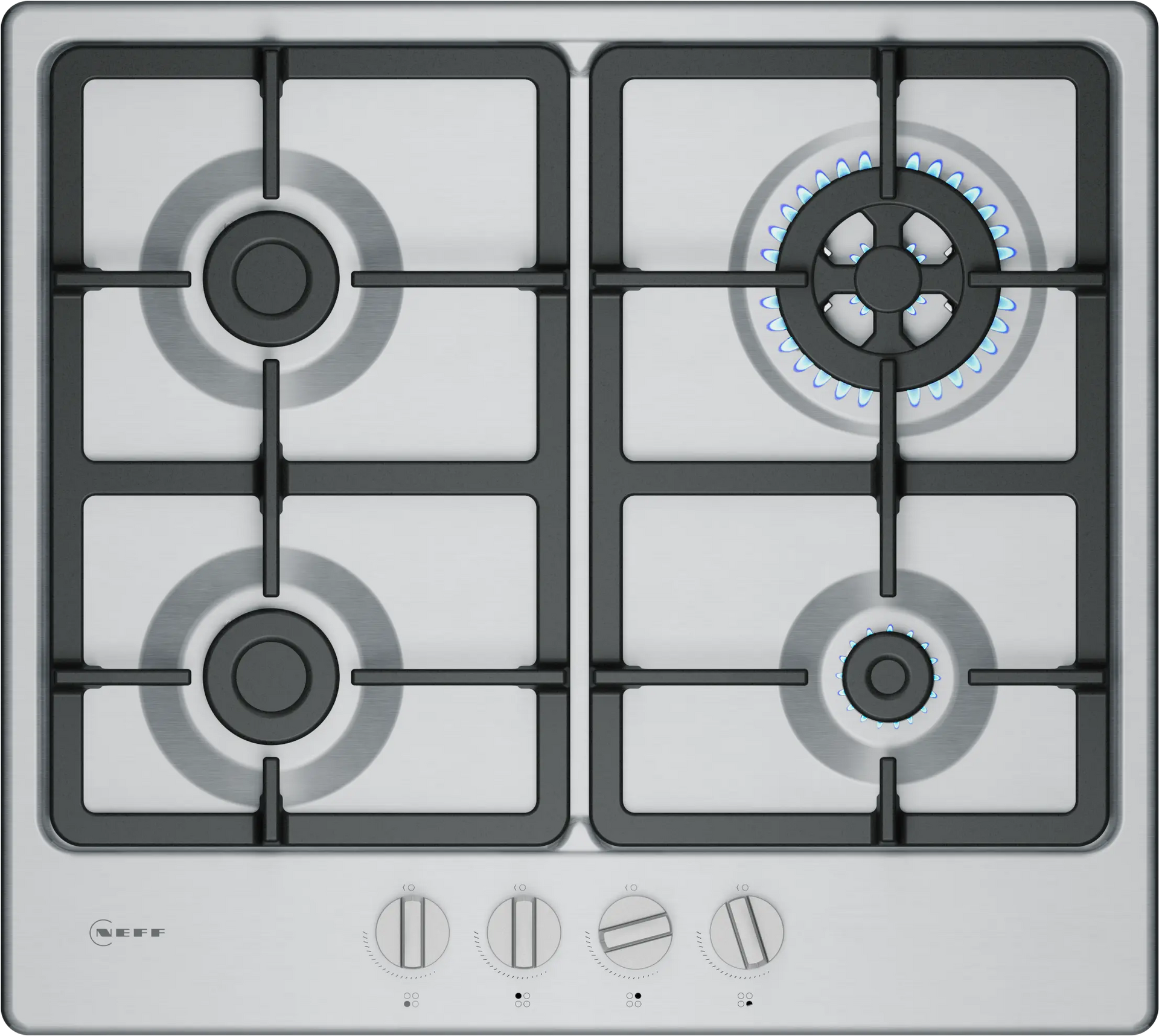 Neff T26GKH8N0 N 50, Gas hob, 60 cm, Stainless steel