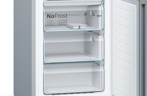 Bosch KGN392LEBG Series 4, Free-standing fridge-freezer with freezer at bottom, 203 x 60 cm, Stainless steel look-5
