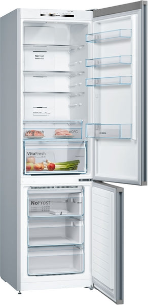 Bosch KGN392LEBG Series 4, Free-standing fridge-freezer with freezer at bottom, 203 x 60 cm, Stainless steel look-2
