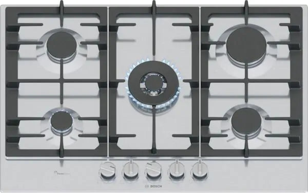 Series 6, Gas hob, 75 cm, Stainless steel