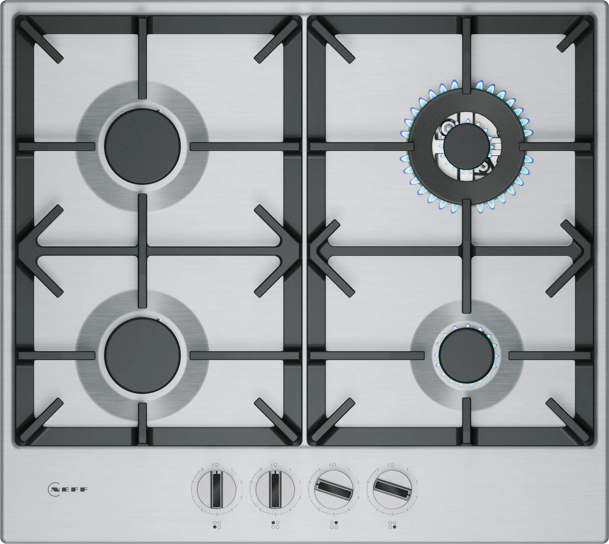 Neff T26CIH8N0 N 70, Gas hob, 60 cm, Stainless steel-1
