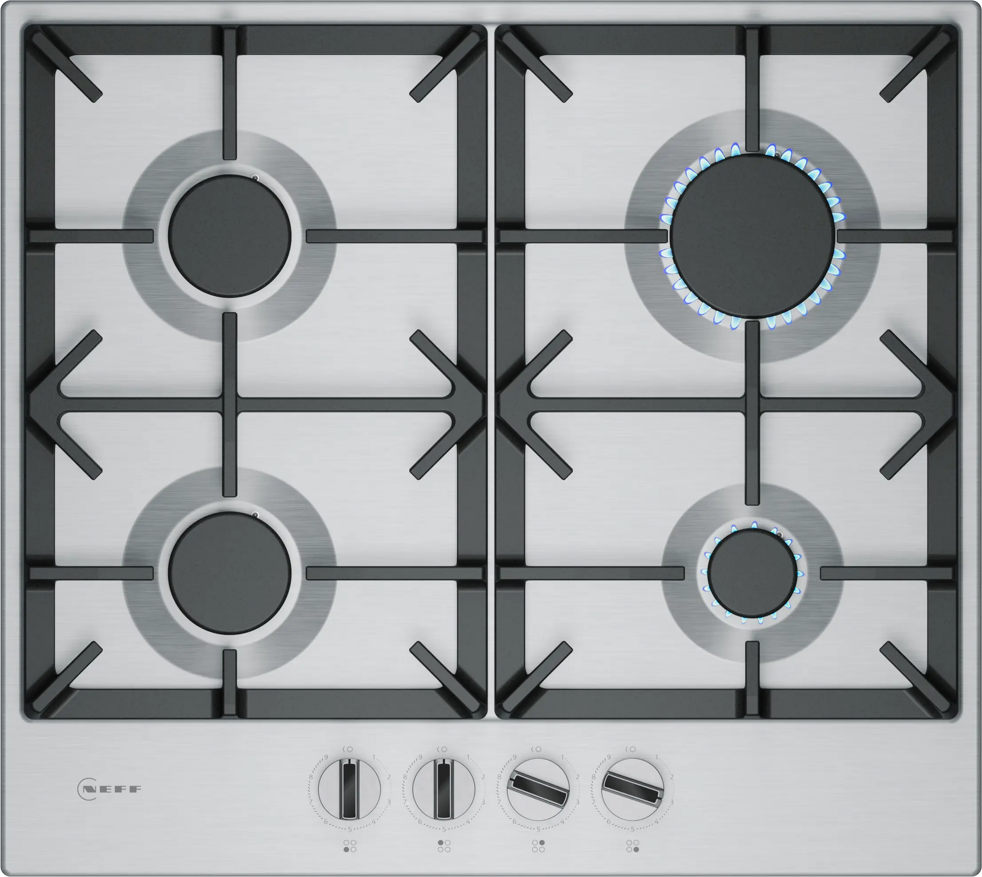 Neff T26CIP8N0 N 70, Gas hob, 60 cm, Stainless steel