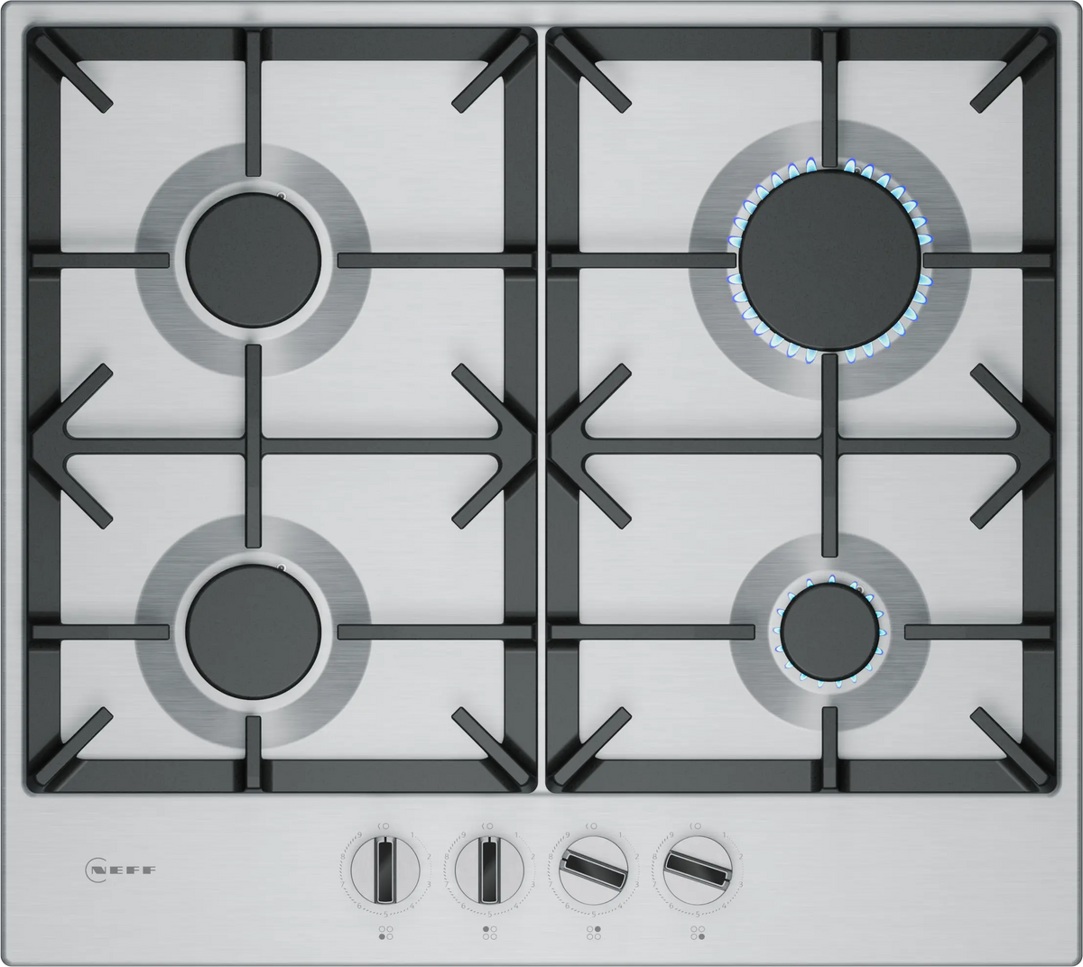 Neff T26CIP8N0 N 70, Gas hob, 60 cm, Stainless steel-1