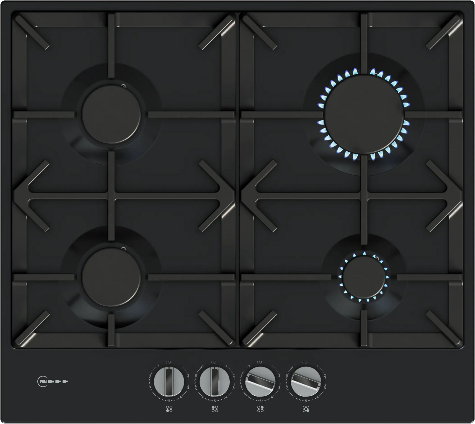 Neff T26CIP8S0 N 70, Gas hob, 60 cm, Enamel, Black-1
