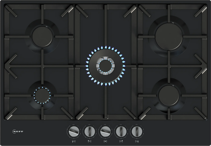 Neff N 70, Gas hob, 75 cm, Enamel, Black-1