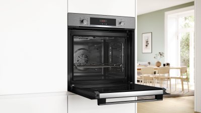 Bosch HQA574BS3B Series 4, Built-in oven with added steam function, 60 x 60 cm, Stainless steel-2