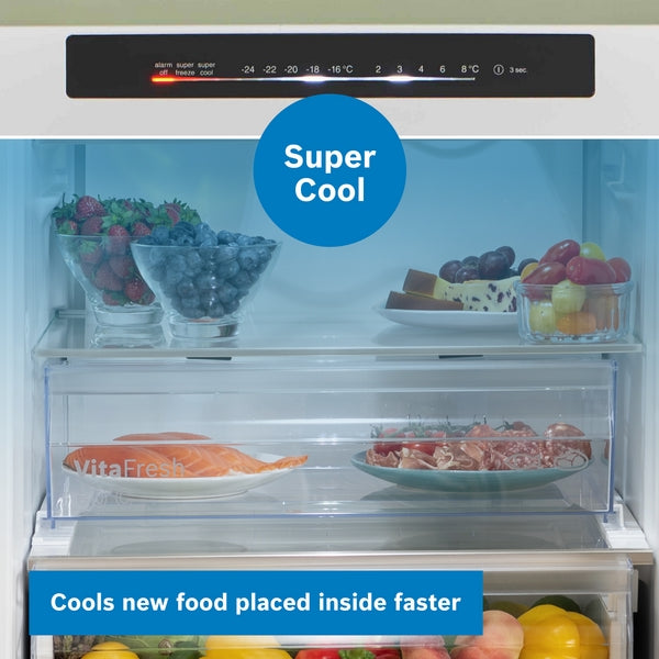 Bosch KGN362LDFG Series 4, Free-standing fridge-freezer with freezer at bottom, 186 x 60 cm, Stainless steel look-11