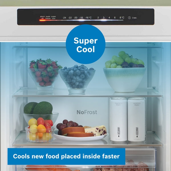 Bosch KGN392LDFG Series 4, Free-standing fridge-freezer with freezer at bottom, 203 x 60 cm, Stainless steel look-13