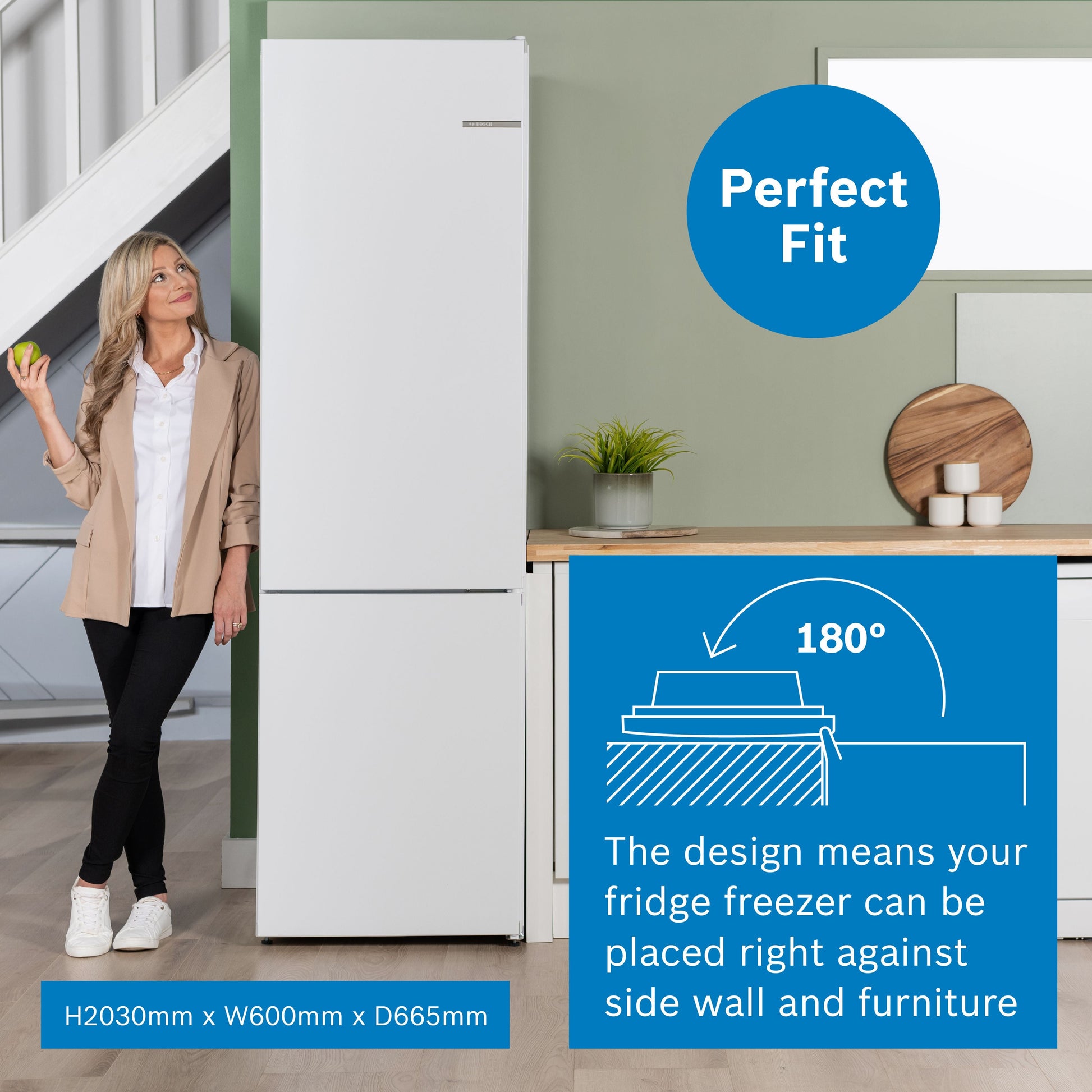 Bosch No Frost - above 200cm Height x 60cm wide Series 4 KGN392WDFG