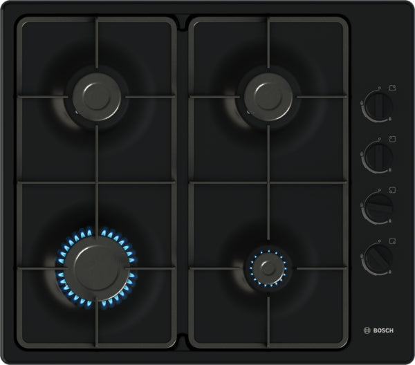 Bosch PBP6B6K60 Series 2 Gas hob, 60 cm, Enamel, Black-1