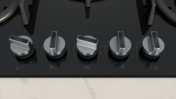Neff T27PIQ4S0 N 70, Gas hob, 75 cm, Tempered glass, Black