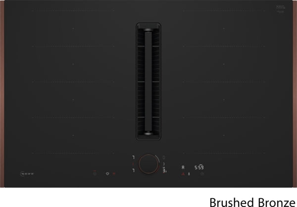 N 90, Induction hob with integrated ventilation system, 80 cm, Matt black, Flex Design-6