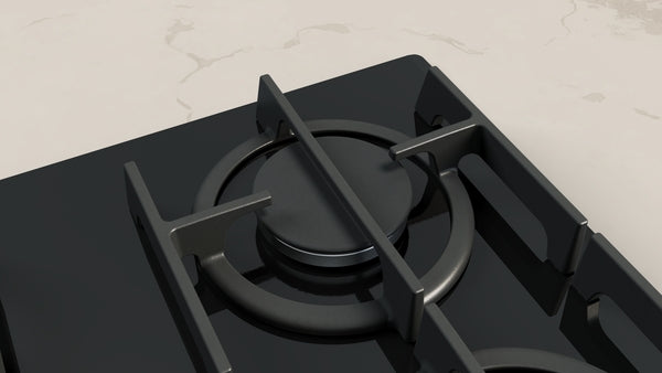 N 90, Gas hob, 90 cm, Tempered glass, Black-2