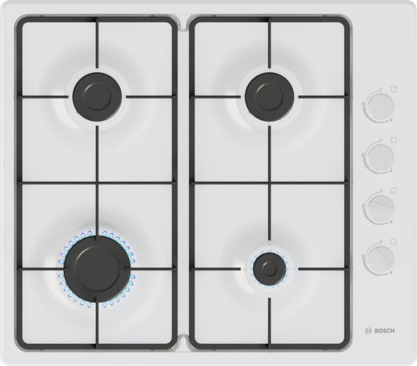 Bosch PBP6B2K60 Series 2, Gas hob, 60 cm, Enamel, White-1