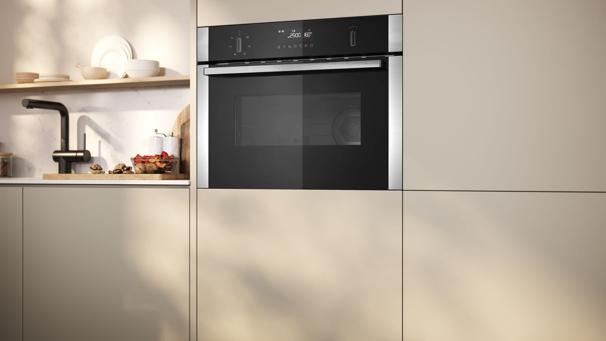 N 50, Built-in microwave oven with hot air, 60 x 45 cm, Stainless steel product photo (26042064_C1AMG84N1B_PGA5_def.jpg)
