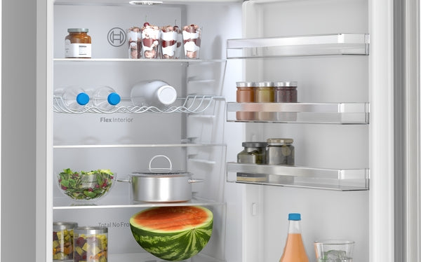 Bosch KGN392LAGG Series 4, Free-standing fridge-freezer with freezer at bottom, 203 x 60 cm, Stainless steel look-2