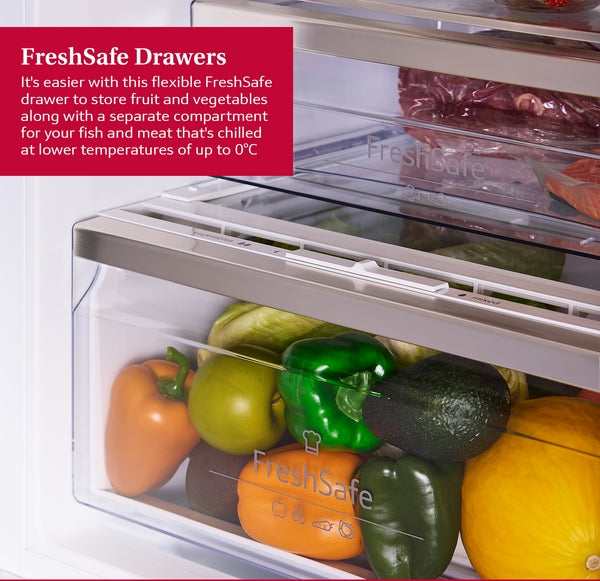 Neff KI7962FD0G N 50, Built-in fridge-freezer with freezer at bottom, 193.5 x 55.8 cm, flat hinge-6