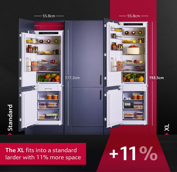 Neff KI7962FD0G N 50, Built-in fridge-freezer with freezer at bottom, 193.5 x 55.8 cm, flat hinge-12
