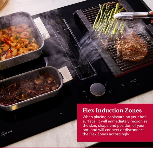 Neff V68YYX4C0 N 90, Induction hob with integrated ventilation system, 80 cm, Flex Design-14
