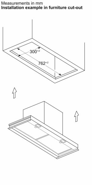 Bosch DBB85CC60B Series 4 Integrated Design Hood, 80 cm, clear glass, Matt black-17
