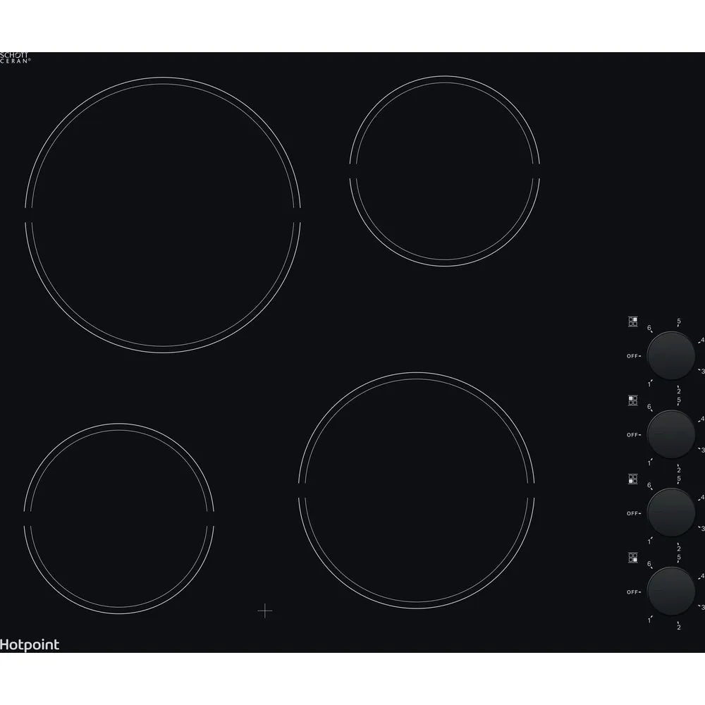 Hotpoint 60cm Ceramic Hob with Side Dial Control