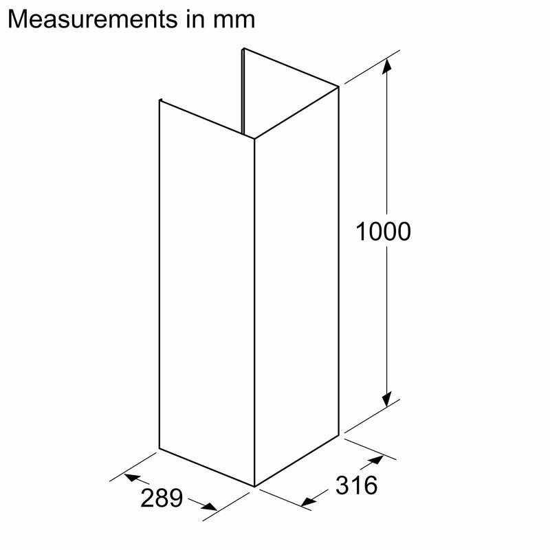 Bosch Optional Accessories for Integrated Design Hoods DWZ1FB6K2