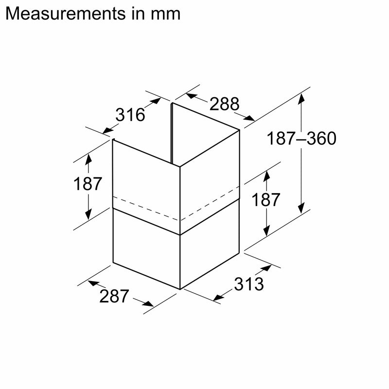 Bosch Optional Accessories for Integrated Design Hoods DWZ1IB6N2