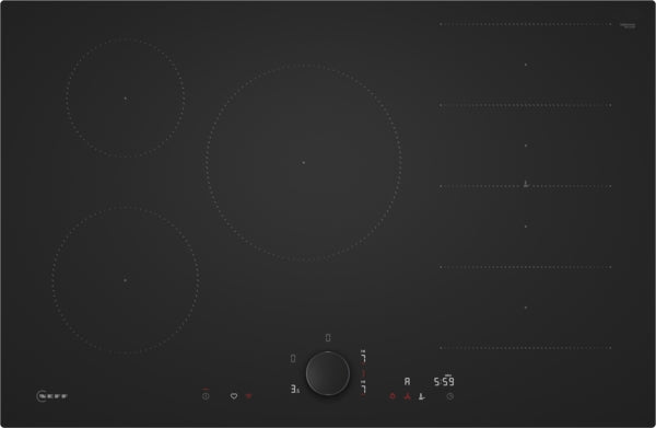 N 90, Induction hob, 80 cm, Matt black,-1