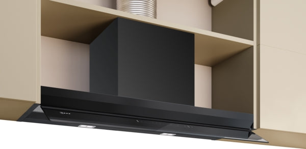 N 90, Integrated Design Hood, 80 cm, clear glass black printed, Matt black-1