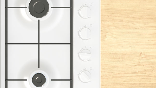 Bosch PBP6B2K60 Series 2, Gas hob, 60 cm, Enamel, White-5