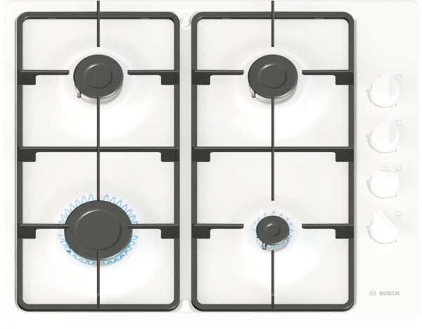 Bosch PBP6B2K60 Series 2, Gas hob, 60 cm, Enamel, White-2
