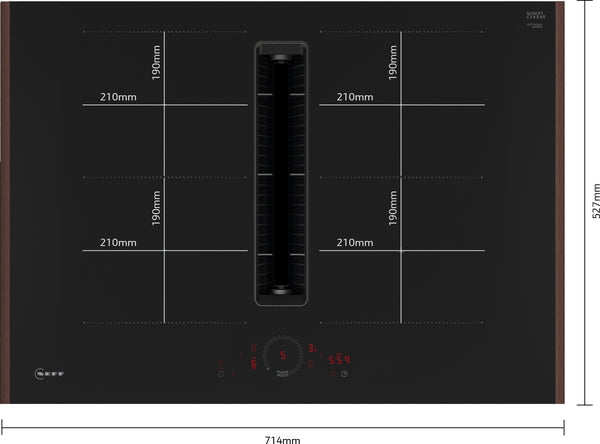 Neff V57YHQ4C0 N 70, Induction hob with integrated ventilation system, 70 cm, Flex Design-3