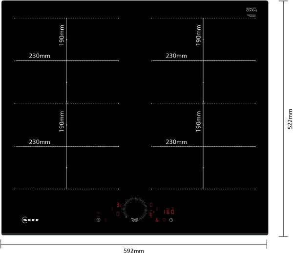 Neff T66FHX4L0 N 70, Induction hob, 60 cm, surface mount without frame-4