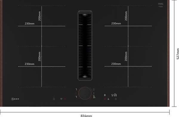 Neff V68YYX4C0 N 90, Induction hob with integrated ventilation system, 80 cm, Flex Design-16