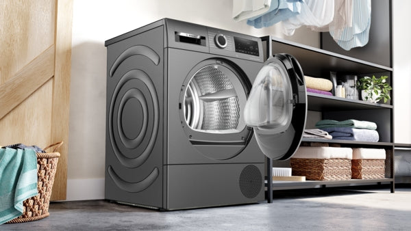 Bosch WQG245R2GB Series 6, Heat pump tumble dryer, 9 kg, Cast iron grey-18