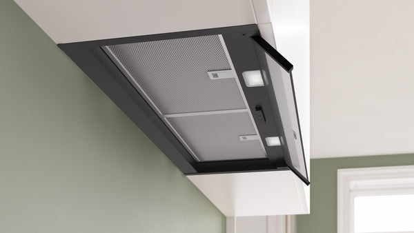 Bosch DBB85CC60B Series 4 Integrated Design Hood, 80 cm, clear glass, Matt black-4