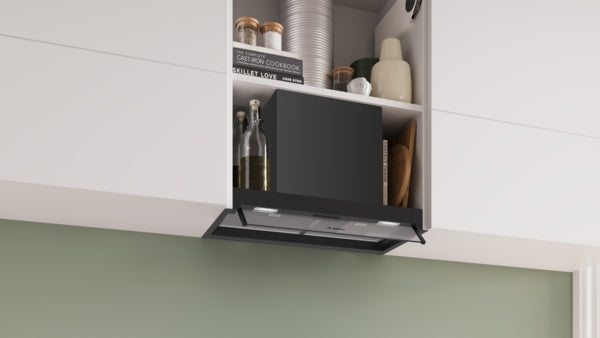 Bosch DBB65CC60B Series 4, Integrated Design Hood, 60 cm, clear glass, Matt black-2