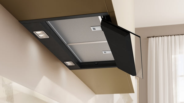 N 90, Integrated Design Hood, 60 cm, clear glass black printed, Matt black-2