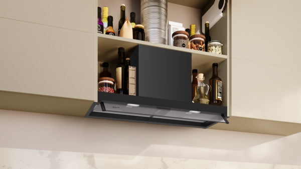 N 50, Integrated Design Hood, 80 cm, clear glass, Matt black-3