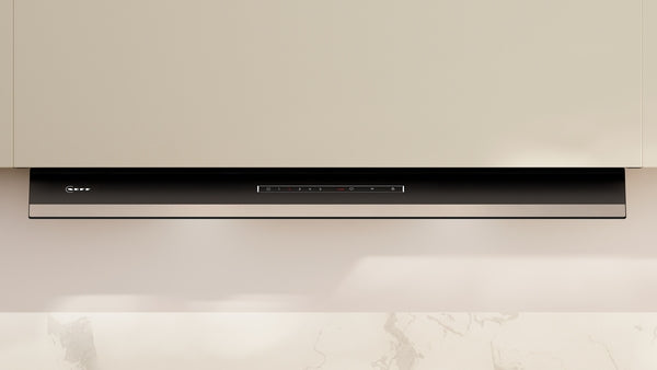 N 90, Integrated Design Hood, 80 cm, clear glass black printed, Matt black-5