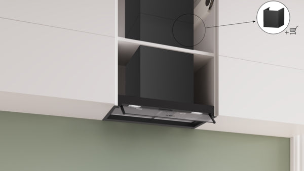 Bosch DBB65CC60B Series 4, Integrated Design Hood, 60 cm, clear glass, Matt black-4