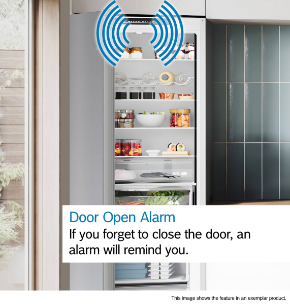 Series 2, Built-in fridge-freezer with freezer at bottom, 177.2 x 54.1 cm, sliding hinge-5