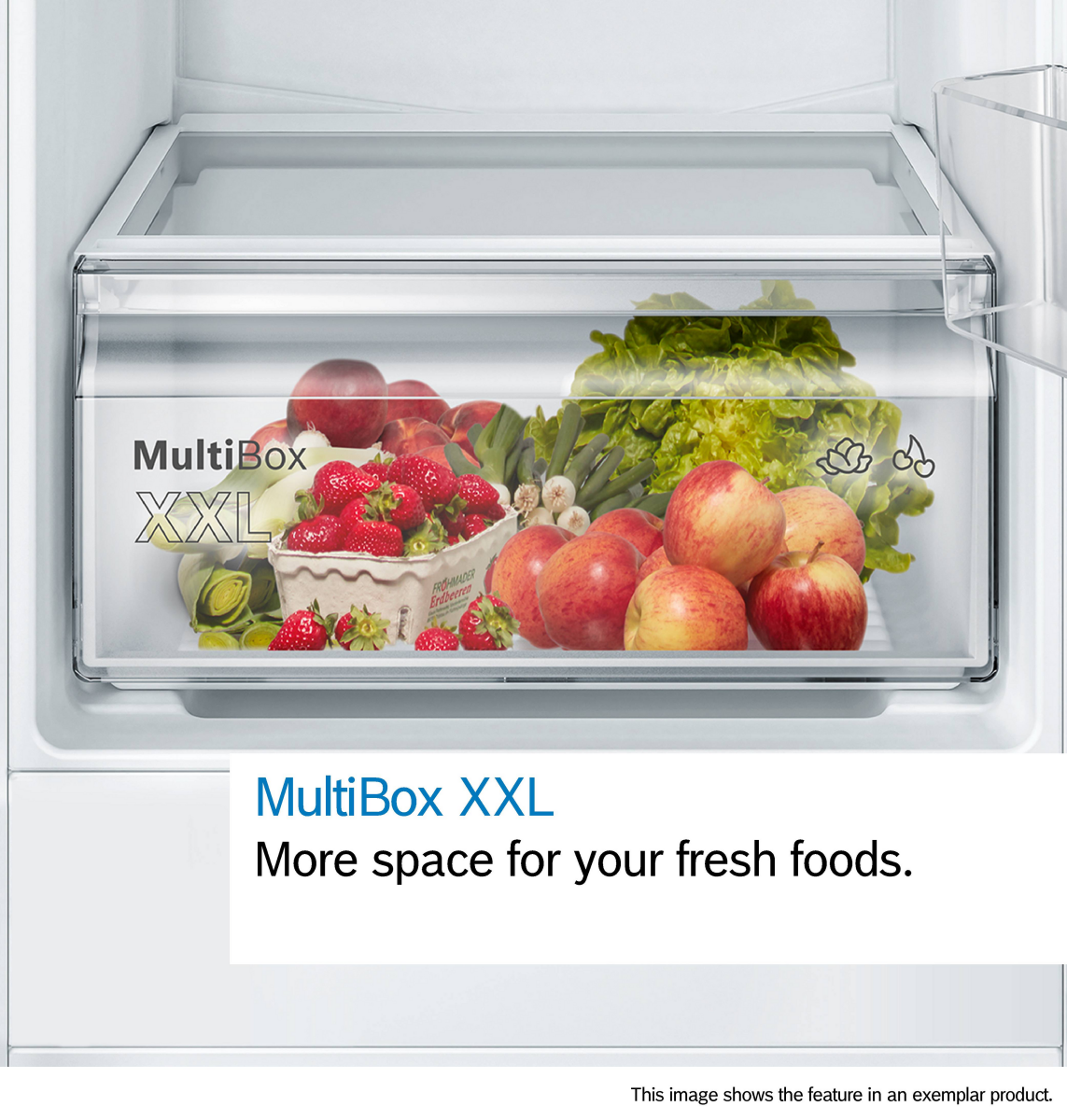 Series 2, Built-in fridge-freezer with freezer at bottom, 177.2 x 54.1 cm, sliding hinge-6